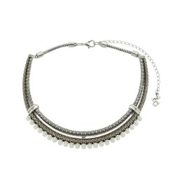 Colar Estela Geromini Ópera Choker Design Prata