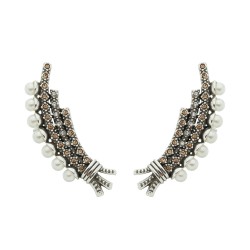 Brinco Estela Geromini Ópera Ear Cuff Prata