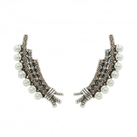 Brinco Estela Geromini Ópera Ear Cuff Prata