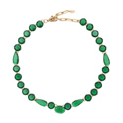 Colar Claudia Arbex Cristal Blue Edition Ouro Vintage