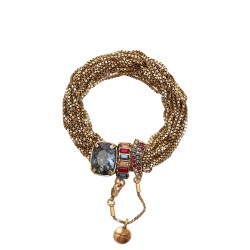 Pulseira Camila Klein Peão Cristais Ouro Velho