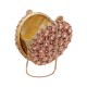 Bolsa Maria Chic Acessórios Clutch Esfera Cristais Rose