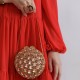 Bolsa Maria Chic Acessórios Clutch Esfera Cristais Rose