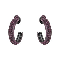 Brinco Camila Klein Essencial Argola G Strass Grafite