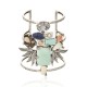 Pulseira Camila Klein Macela Bracelete Pedra Naturais Prata Velho
