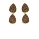 Brinco Fane's Pedra Drusa Bronze Metal Dourado