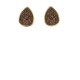 Brinco Fane's Pedra Drusa Bronze Metal Dourado