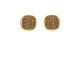 Brinco Fane's Pedra Drusa Bronze Metal Dourado
