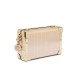 Bolsa Isla Clutch Trunk Specchio Couro Ouro