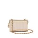 Bolsa Isla Clutch Trunk Specchio Couro Ouro