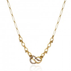 Colar Claudia Arbex Waves Longo Ouro Vintage