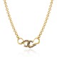 Colar Claudia Arbex Waves Cristais Ouro Vintage