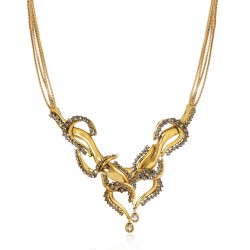 Colar Claudia Arbex Waves Conceito Ouro Vintage