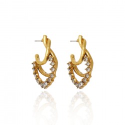 Brinco Claudia Arbex Waves Argola Ouro Vintage