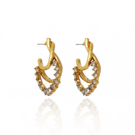Brinco Claudia Arbex Waves Argola Ouro Vintage