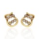 Brinco Claudia Arbex Waves Cristais Ouro Vintage