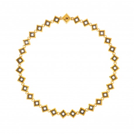 Colar Hector Albertazzi Antares Curto Ouro Vintage