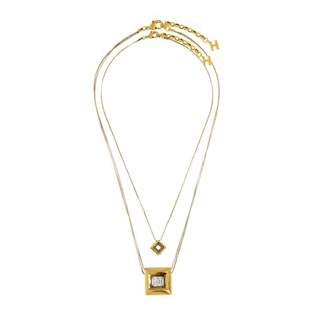 Colar Hector Albertazzi Antares Kit Crsitais Ouro Vintage