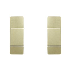 Brinco Luiza Rogi Una Placas Metal Ouro Envelhecido
