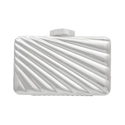 Bolsa Maria Chic Acessórios Clutch Metal Prata