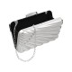 Bolsa Maria Chic Acessórios Clutch Metal Prata