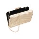 Bolsa Maria Chic Acessórios Clutch Metal Dourado