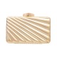Bolsa Maria Chic Acessórios Clutch Metal Dourado
