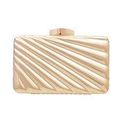 Bolsa Maria Chic Acessórios Clutch Metal Dourado