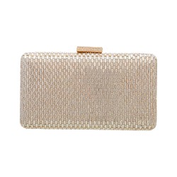 Bolsa Maria Chic Acessórios Clutch Cris Cristais Dourada