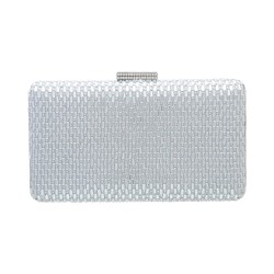 Bolsa Maria Chic Acessórios Clutch Cris Cristais Prata
