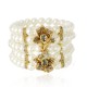 Pulseira Claudia Arbex Ástrea Pérolas Ouro Vintage