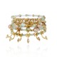 Pulseira Claudia Arbex Ástrea Kit Cristais Ouro Vintage