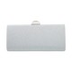 Bolsa Maria Chic Acessórios Clutch Retangular Gliter Prata