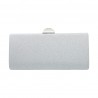 Bolsa Maria Chic Acessórios Clutch Retangular Gliter Prata