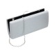 Bolsa Maria Chic Acessórios Clutch Retangular Gliter Prata