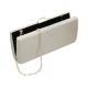Bolsa Maria Chic Acessórios Clutch Retangular Gliter Dourada