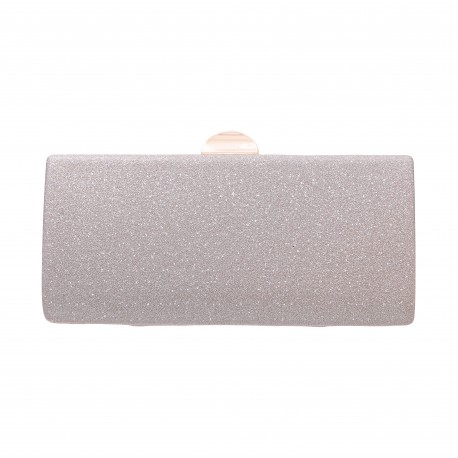 Bolsa Maria Chic Acessórios Clutch Retangular Gliter Rose