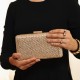 Bolsa Maria Chic Acessórios Clutch Cris Cristais Dourada