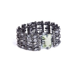 Pulseira Camila Klein Adubar Retângulo Cristal Lima Grafite