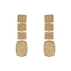 Brinco Fane's Pedra Drusa Ouro Metal Dourado