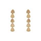 Brinco Fane's Pedra Drusa Ouro Metal Dourado