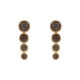 Brinco Fane's Pedra Drusa Bronze Metal Dourado