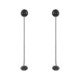 Brinco Fane's Pedra Drusa Negra Onix Metal Grafite