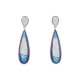 Brinco Fane's Pedra Drusa Platina Metal Prata