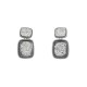 Brinco Fane's Pedra Drusa Platina Metal Prata
