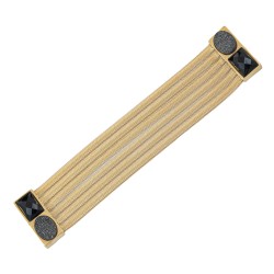 Pulseira Fane's Pedra Drusa e Onix Correntes Imã Metal Dourado