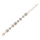 Pulseira Fane's Pedra Drusa Platina Metal Dourado