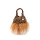 Bolsa Isla Mini Tote Glam Plumas Ouro
