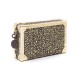 Bolsa Isla Clutch Trunk Metalizado Tweed Glam Ouro