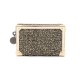 Bolsa Isla Clutch Trunk Metalizado Tweed Glam Ouro